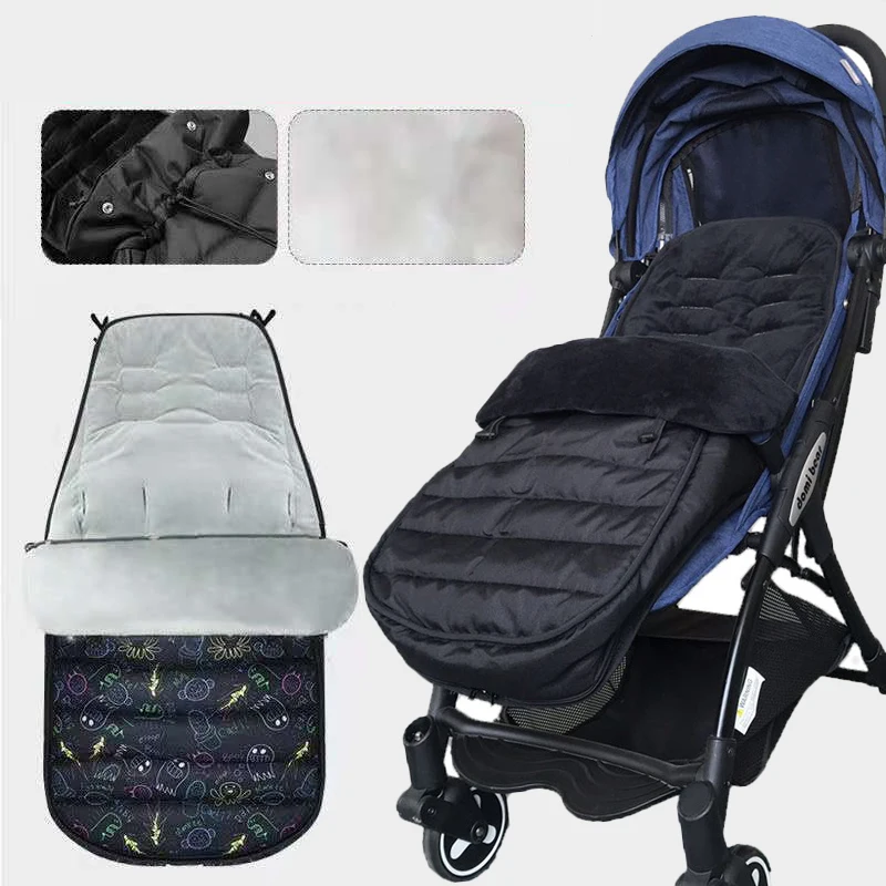 

Winter Thickened Sleeping Bag Warm Baby Sleeping Bag Envelope Windproof Waterproof Stroller Foot Cover Stroller Accessories
