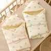 Baby Swaddle Blanket Newborn 100% Cotton Sleepin Babies Blankets Cover Infant Warm Sleep Sack With straps for 0-1Y 90*90cm 1