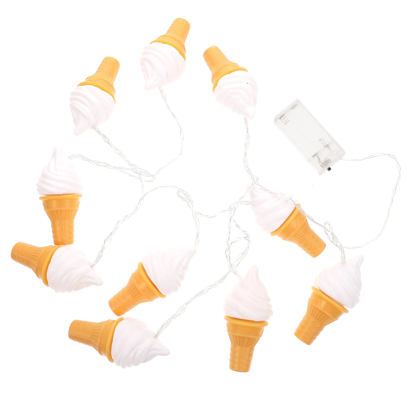 

Light Post Ice Cream String Lights Decor Rope Warm Plastic Holiday Decorative Lamp