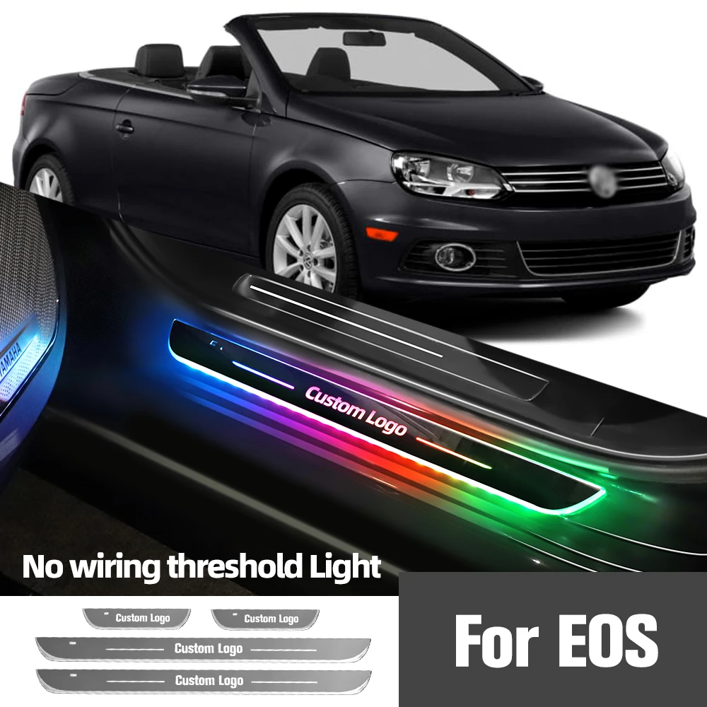 

For Volkswagen VW EOS 2006-2015 2012 2013 2014 Car Door Sill Light Customized Logo LED Welcome Threshold Pedal Lamp Accessories