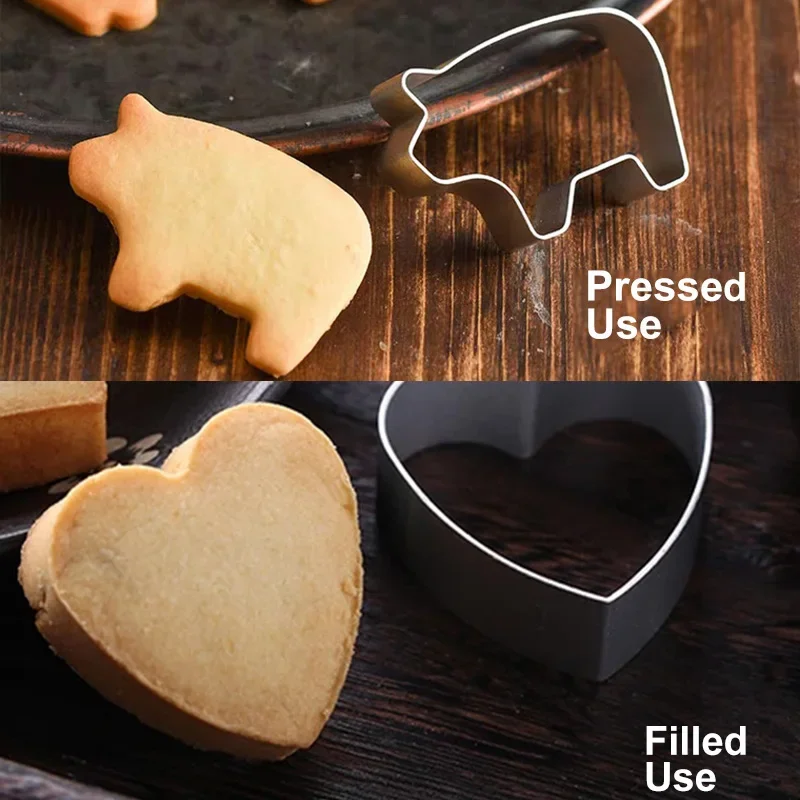Aluminum alloy cookie mold cutter DIY baking animal shape cookie molds cake tools Christmas gifts cookie cutter