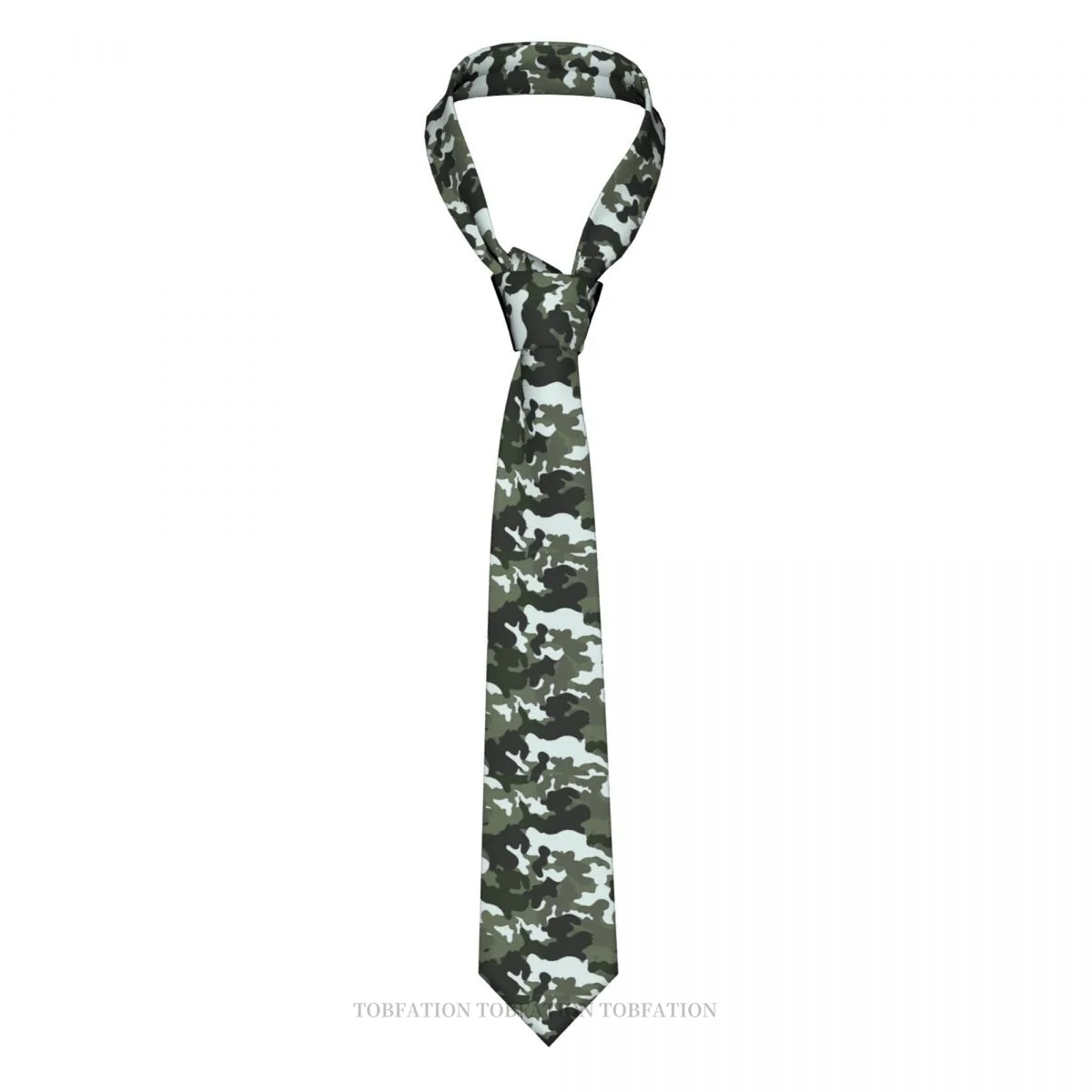 

Army Camouflage Pattern Set Print Ties Casual Unisex Neck Tie Daily Wear Narrow Striped Slim Cravat