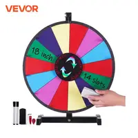 VEVOR 18/24/36 inch Spinning Prize Wheel 14 Slots Spinning Wheel Tabletop or Floor Standing Win Fortune Spin Games in Party Pub 1