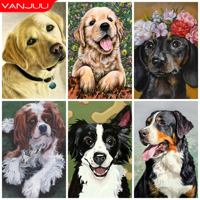 Animal Dog 5D DIY Diamond Painting Kit Cute Dog Diamond Art Pet