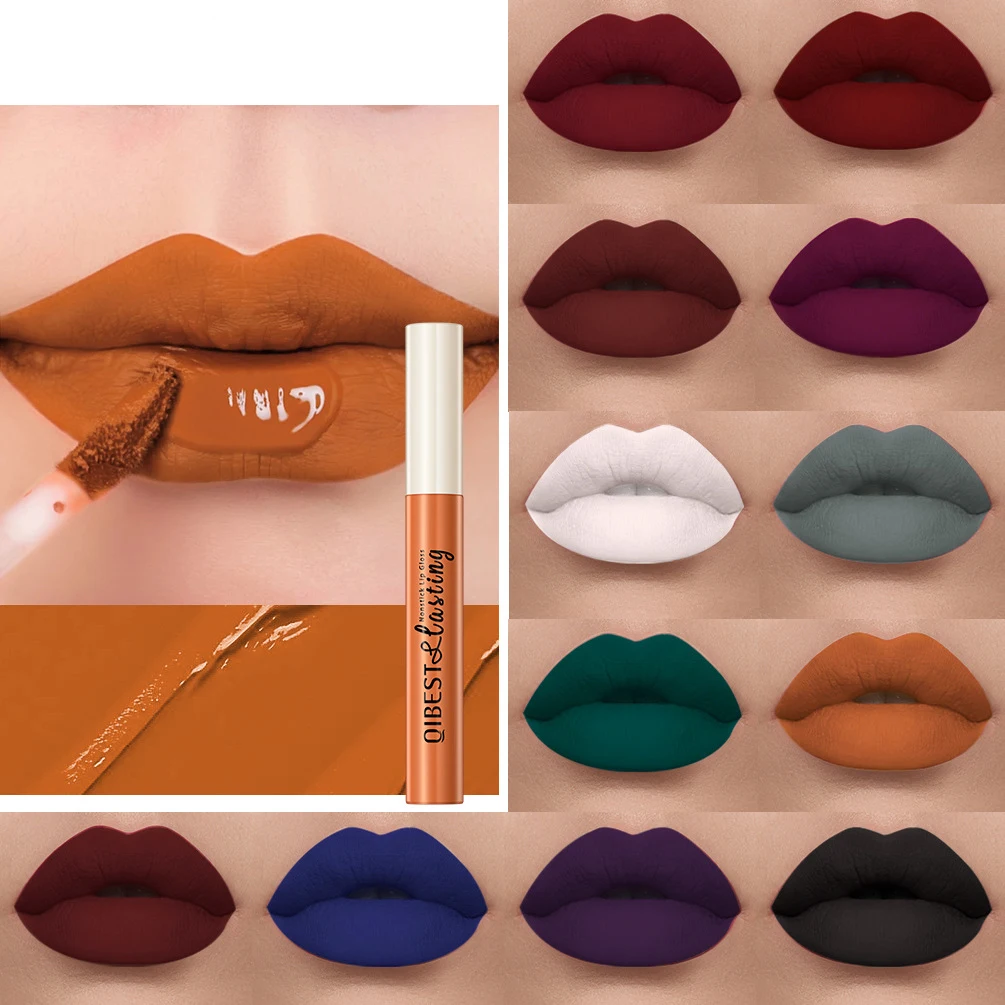 Matte Lipstick Non-Stick Cup Waterproof Long-Lasting Smudge-Proof Velvet Finish Transfer-Resistant Lip Gloss