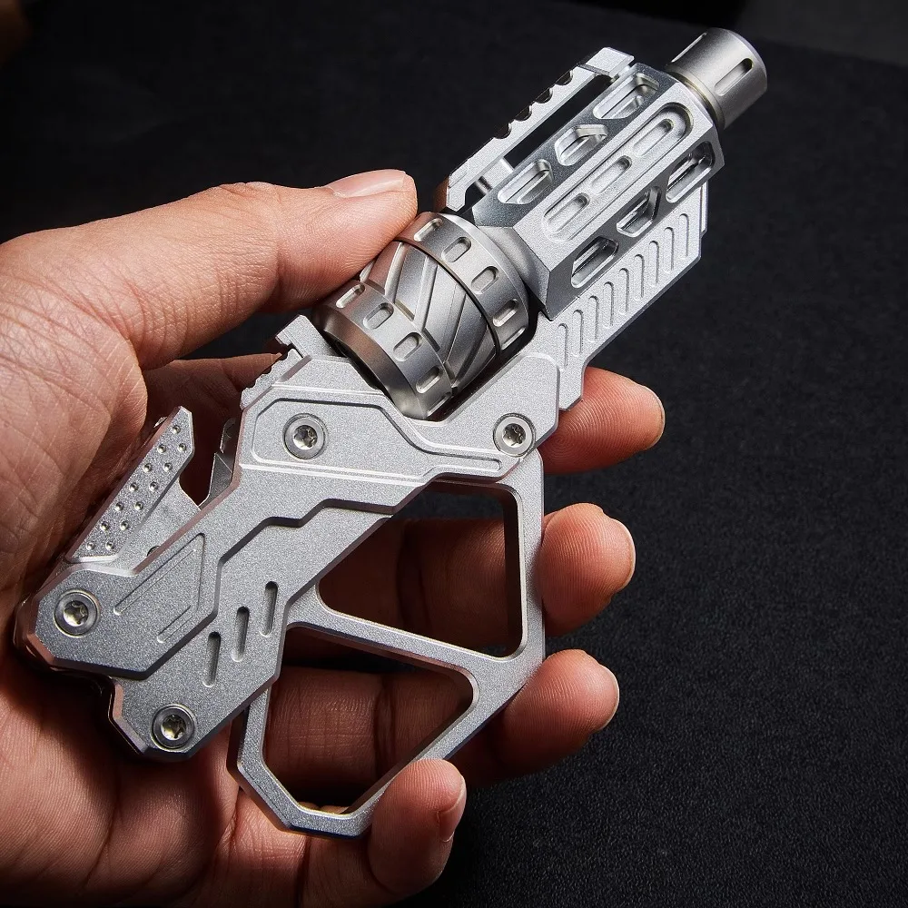 QT-3000 Metal EDC Fidget Spinner Revolver Flip Push Slider