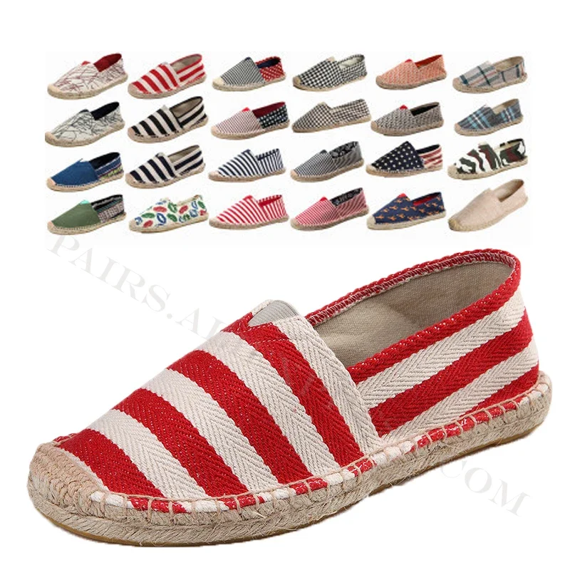 Casual Shoes Casual Sneakers Fashion Sneakers Summer Linen Casual Flats Espadrilles Loafers Canvas Shoes Fisherman Driving Footwear for Women Men