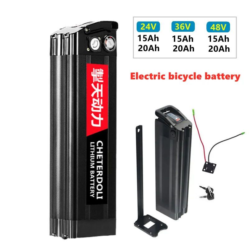 

48V 20Ah 15Ah Silverfish Lithium Electric Bike 1000W 500W 24V 36V Lithium Ion Electric Bike Bicycle 48V18650Battery Pack+Charger