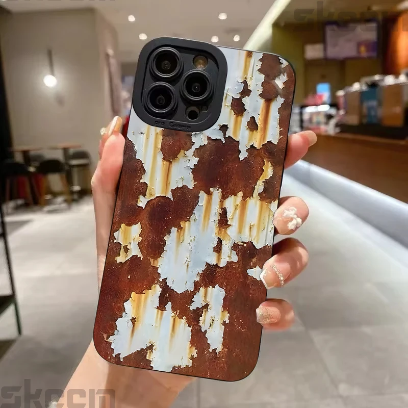 Retro Industrial Rusty Style Silicone Phone Case Cover