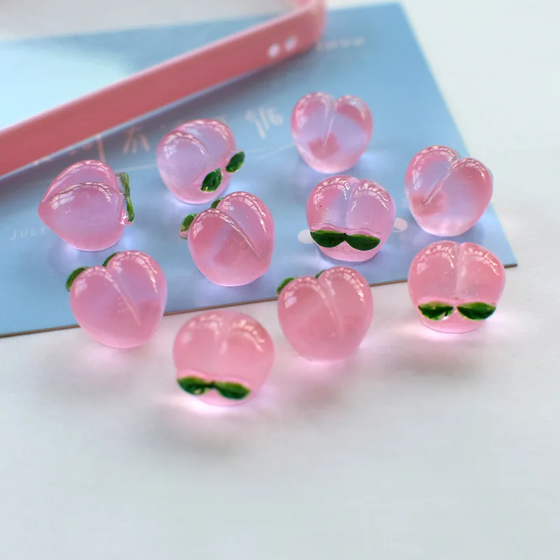 Kawaii Peach Slime Charms Kit Cute DIY Filler Resin Decor Add Ins For Clear Fluffy Cloud Slime Hair Accessories 1/5/10pcs clay charm toys slime kit