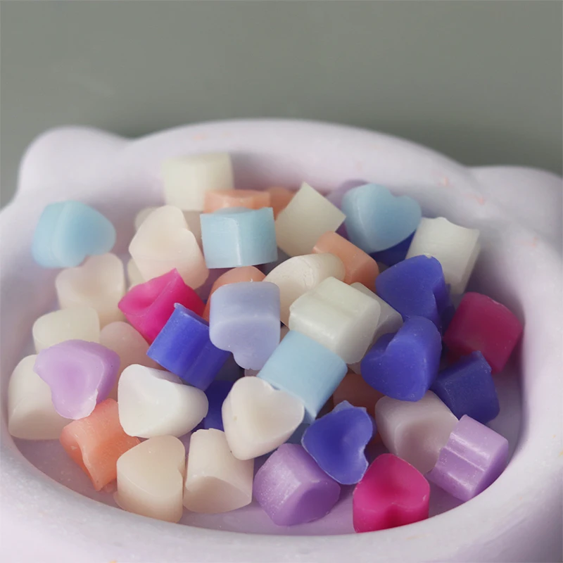55 Compartment Heart Shape Silicone Candle Mold DIY Small Love Cake Chocolate Baking Mould Ice Tray Food Safe Kitchen Supplies