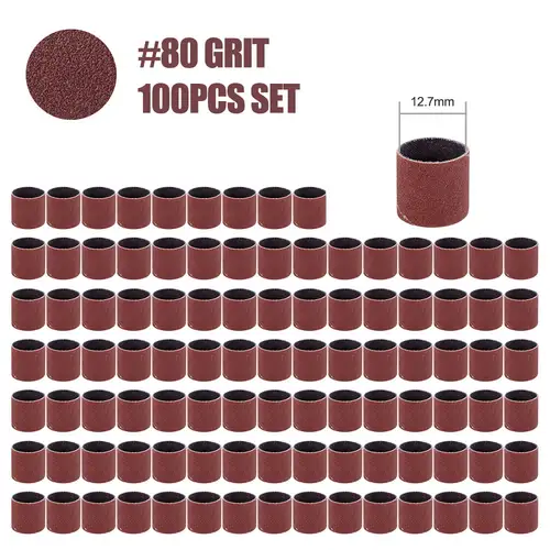 CMCP Sanding Drum Set Grit #80 #100 #120 Dremel With Sanding Mandrels Sanding Bands For Dremel Rotary Tools Abrasive Tools - Image 27