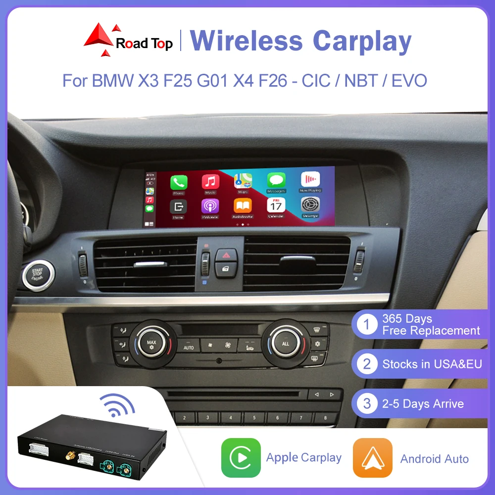 Wireless Apple CarPlay for BMW CIC,NBT,EVO System X3 F25 G01 X4 F26