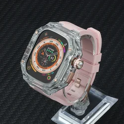 Luxury Modification Kit for Apple Watch Case with Premium Rubber Band (PTrRG)