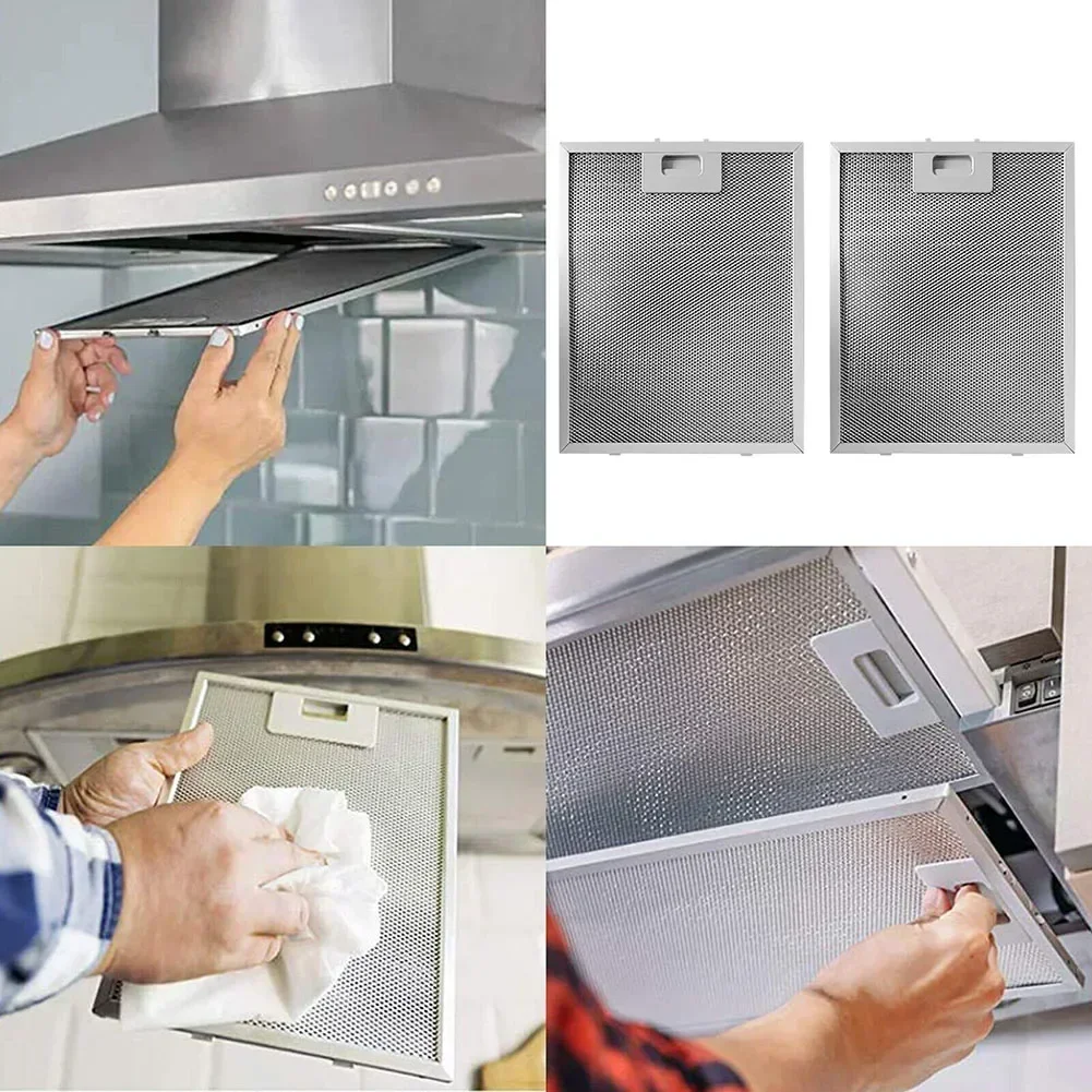 Kitchen Exhaust Grease Filter For Range Hoods Metal 370 X 270 Mm Regular Replacement