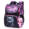 Orthopedic School Bags For Girls Cartoon Cat 3D Folded Backpacks Girl Waterproof Children Primary School Bag Kid Mochila Escolar 1