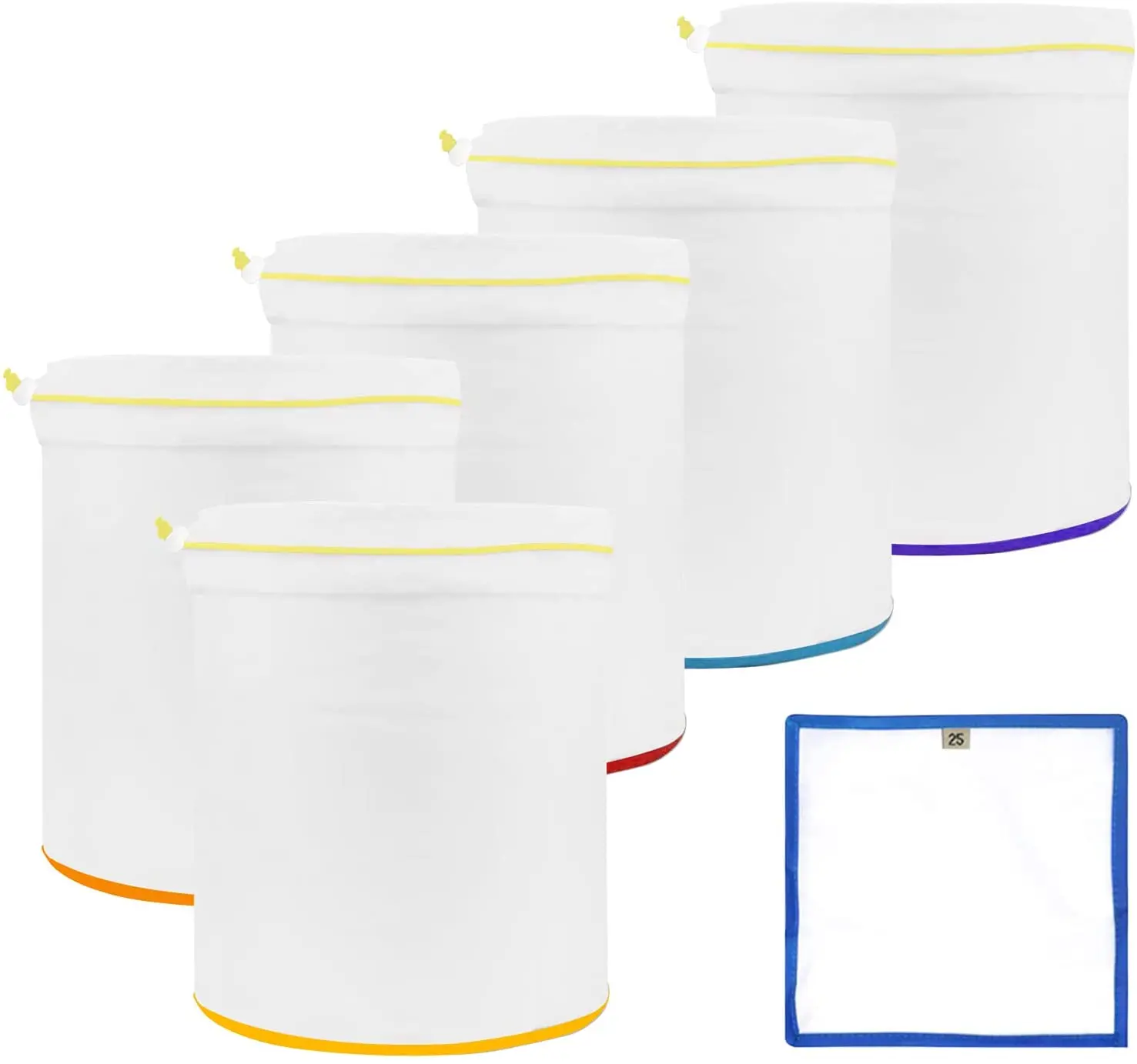5gallon 5Bags Kit All Mesh Bubble Bags Ice Filter for Indoor Garden Flower Red Wine Plants Nuts 2