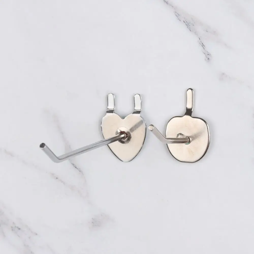 5Pcs Silver Metal Pegboard Hooks Durable Display Hooks Convenient Storage Racks Retail Shop Peg Goods Shelf Hang Fits