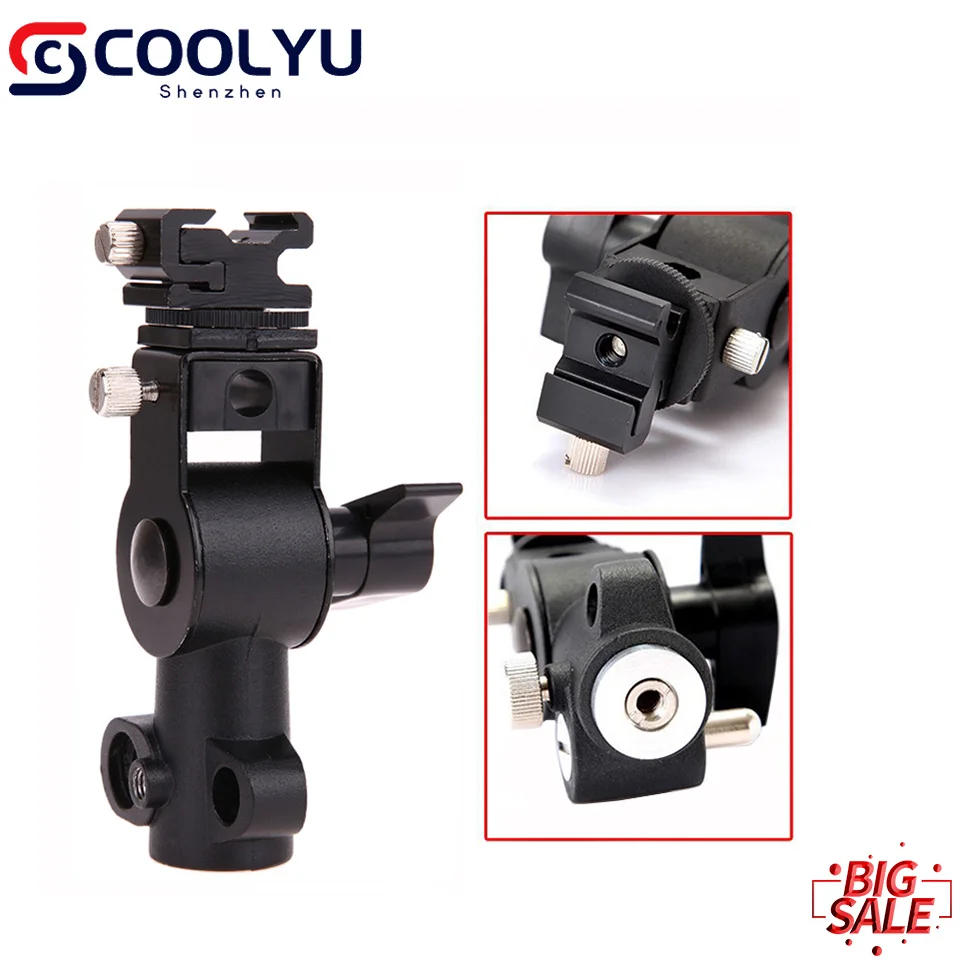 

Type D Flash Hot Shoe Umbrella Holder Mount Bracket 1/4 "to 3/8" Screw Adapter for Camera Flash Speedlite LED light Light stand