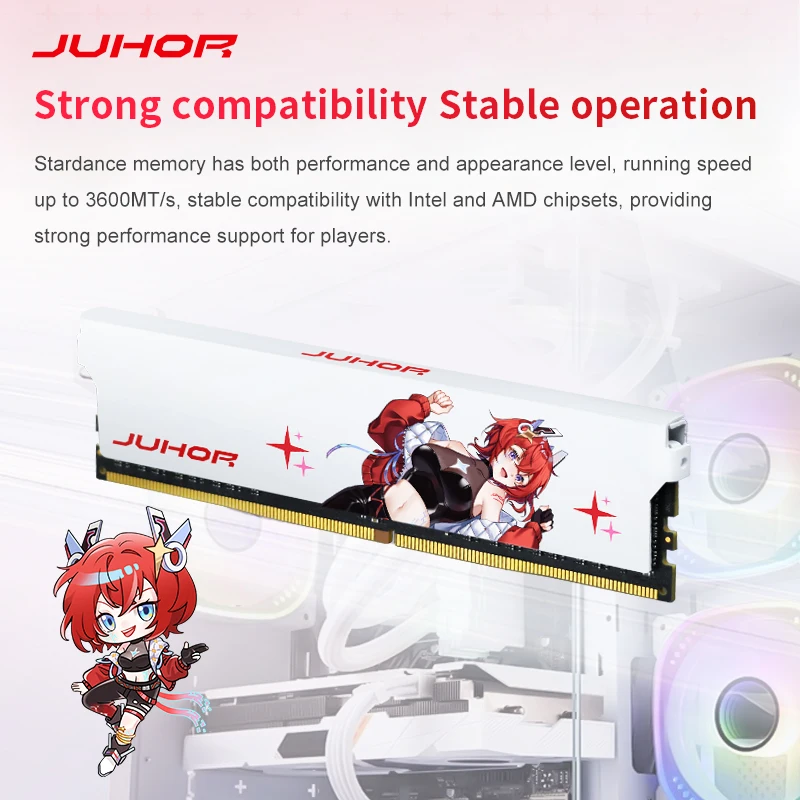 Memória Desktop de Alto Desempenho JUHOR DDR4 8GB 3200MHz CL16