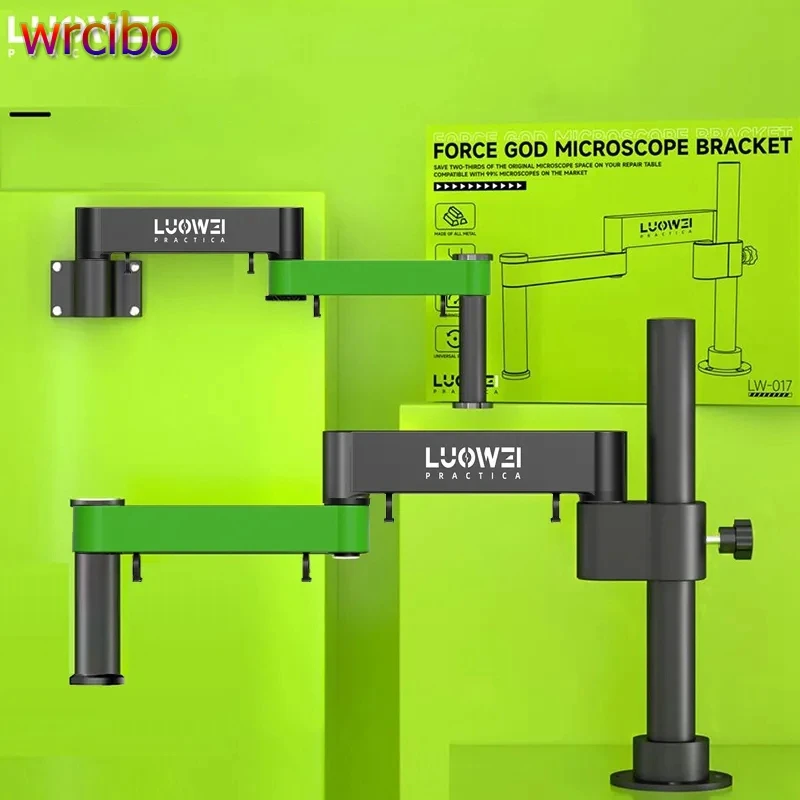 

Wrcibo Microscope Swing Arm 360 ° Movable Universal Metal Bracket Aluminum Alloy Telescopic Folding Column Support