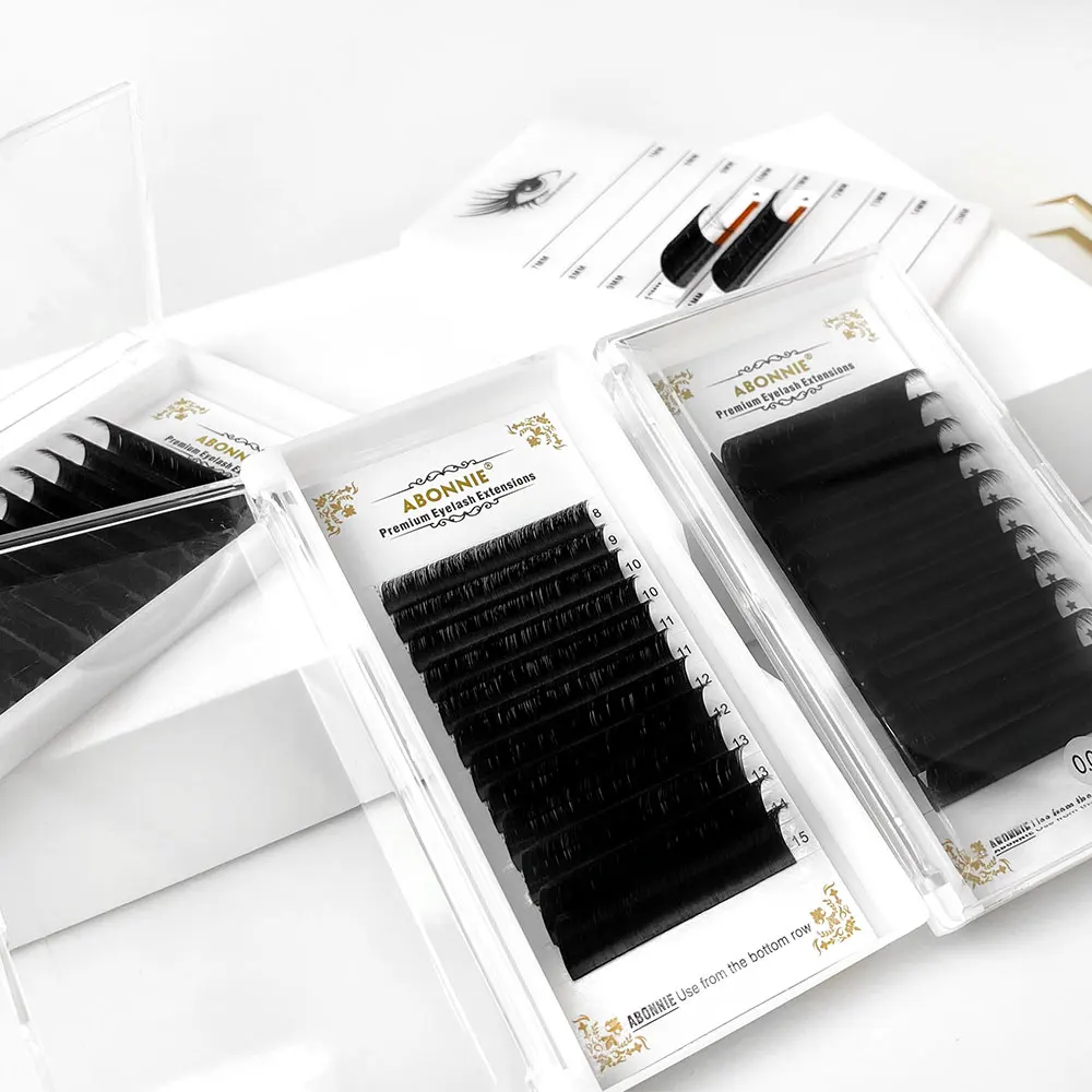 Eyelash Extensions Abonnie Easy Fans Volume Lashes Extensions Auto Fans Eyelashes False Flowering Auto Fan Eyelashes Blooming Volume Cilios