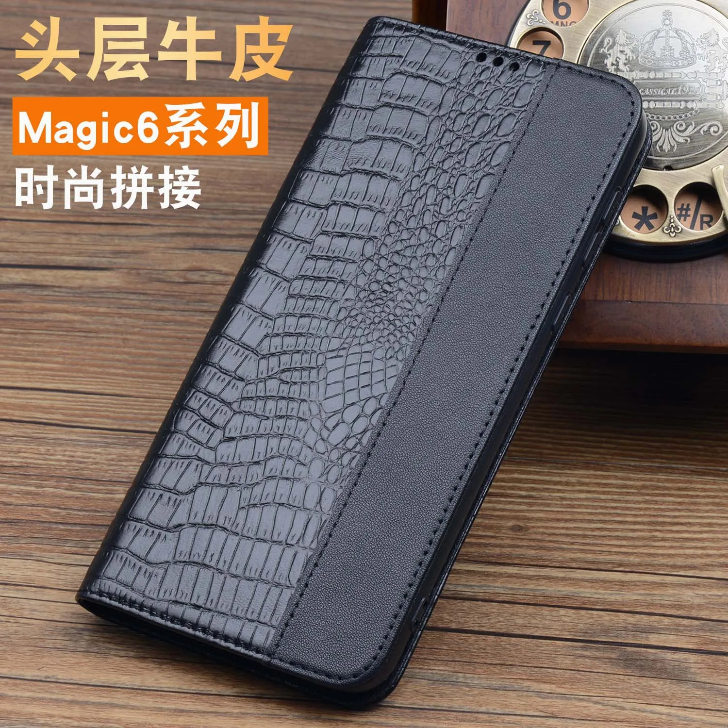 명품  가죽 지갑 비즈니스 전화 케이스, Honor Magic 6 RSR 5 4 Pro Magicv 신용 카드 머니 슬롯 커버 홀스터