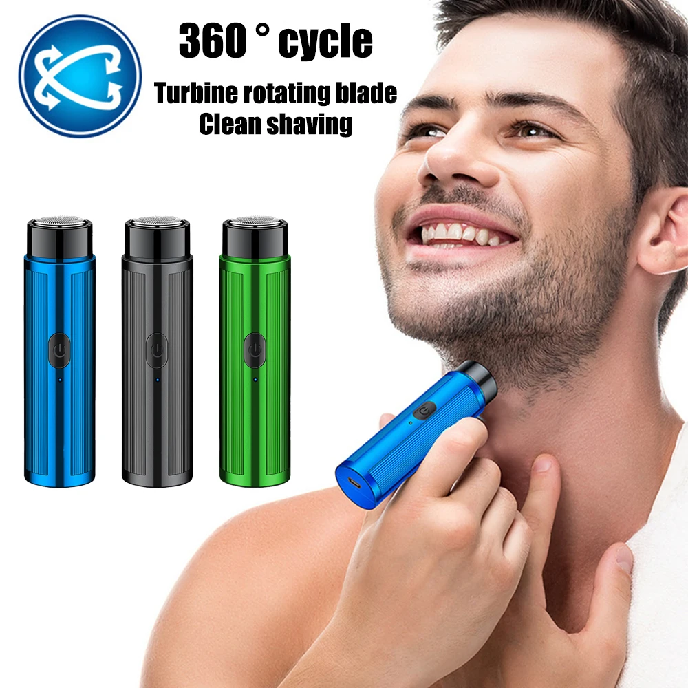 Mini Electric Shaver Portable Razor Beard Trimmer Women's Epilator USB Rechargeable Washable Shaving Machine for Men