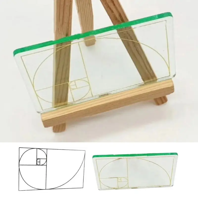 황금 비율 뷰어 아크릴 제도 도구, 골든 섹션 파인더, 골든 비율 교정 도구, 드로잉 눈금자, 새로운 디자이너 
