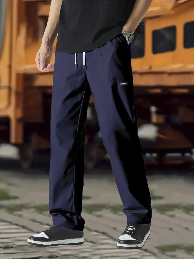 2025 سراويل البضائع الرجالية من الحرير الجليدي للر...