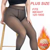Large Size Women's Warm Tights For Winter Elastic High Waisted Fleece Insulated Leggings Thermal Stockings Woman Sexy Pantyhose 3