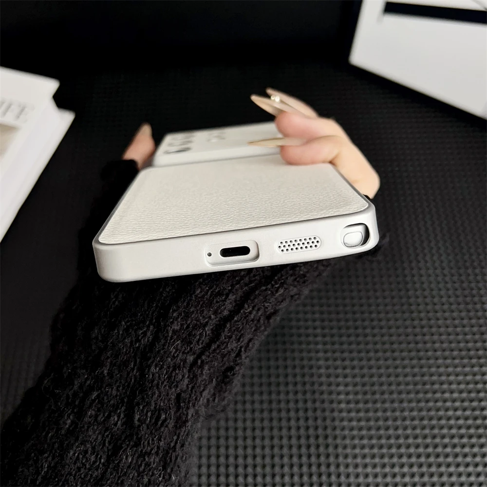 Leather Thin Phone Case with Large Window Camera Protection - Matte Cover