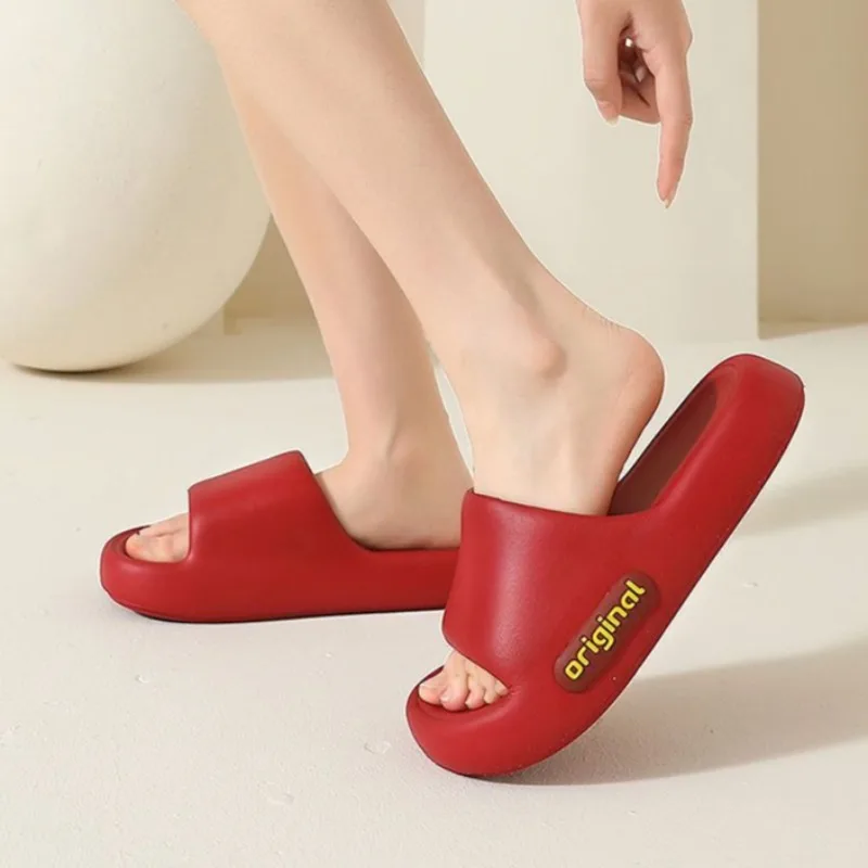 2cm Thick Women's Soft Slippers EVA Thick-Soled Anti-Slip Indoor Outdoor Home Bathroom Comfortable Cushioned Sandals