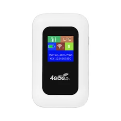 Portable 4G LTE WiFi Hotspot with Sim Card Slot and 2500mAh Battery - 100V - 240V EU Plug (Type D LCD European)