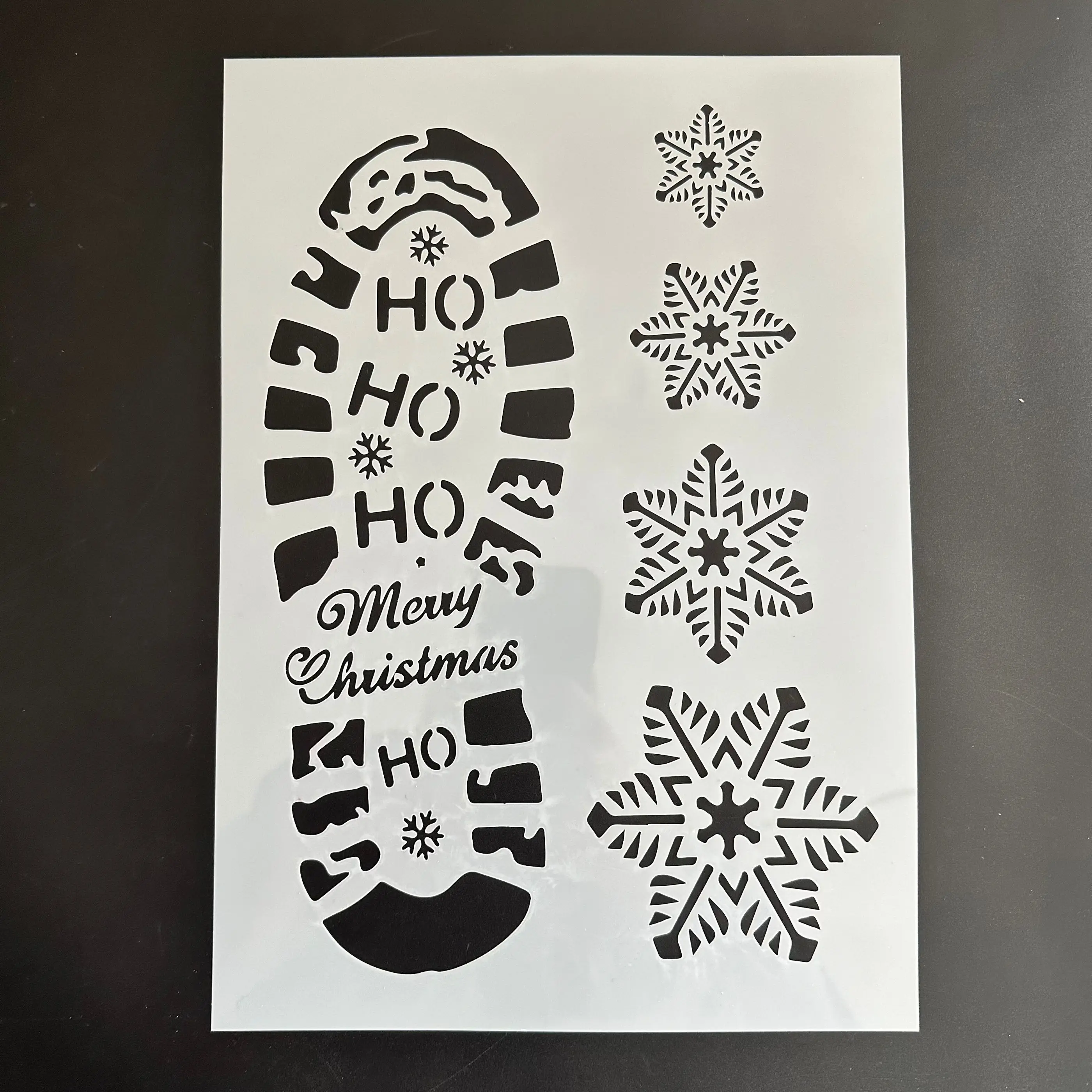 

A4 29 *21cm Santa Shoe Print DIY Stencils Wall Painting Scrapbook Coloring Embossing Album Decorative Paper Card Template,wall