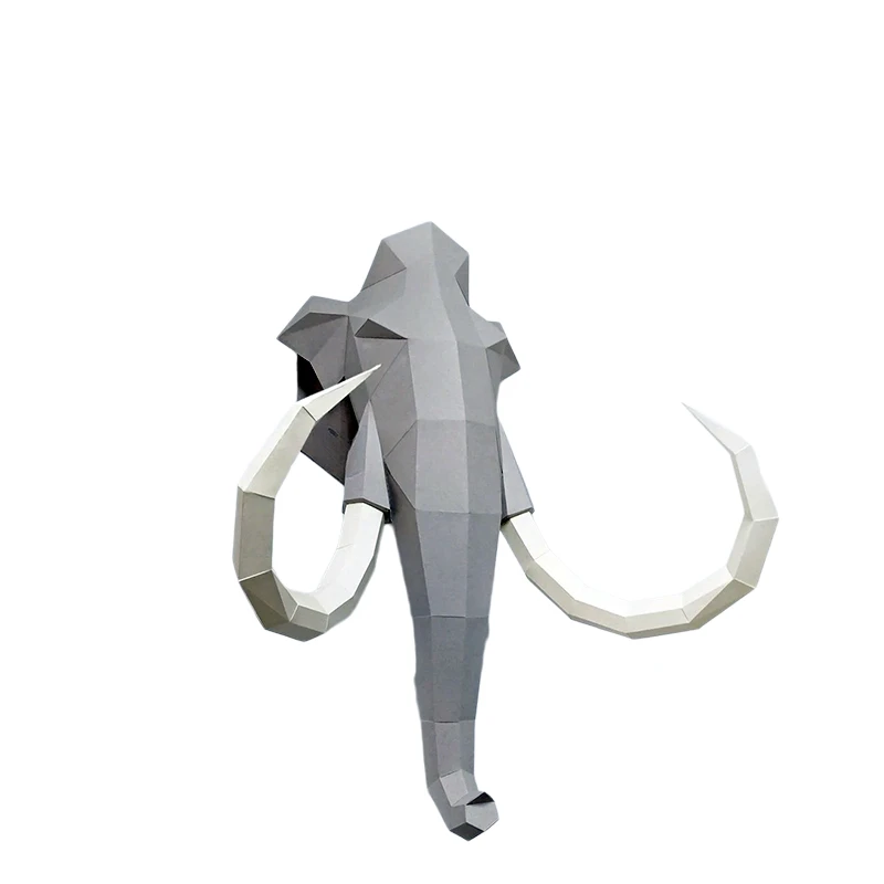 60cm Ancient Mammoth Paper Model Large Animal Wall Decoration Hanging Origami Art Handmade Papercraft 3D DIY Creative Toys