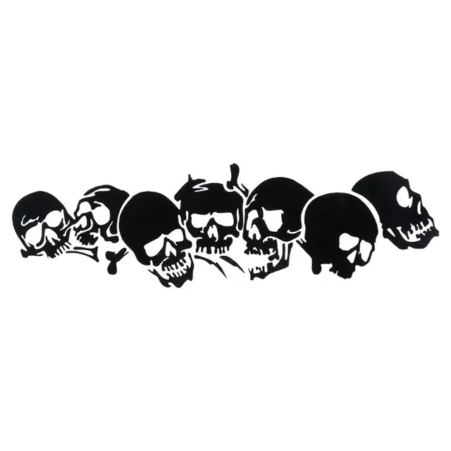 Jpct New Fashion Skull Skull Accessories Vinyl Car Decal for Motorcycle, Black/Silver Five Color 20cm-5.8cm PVC