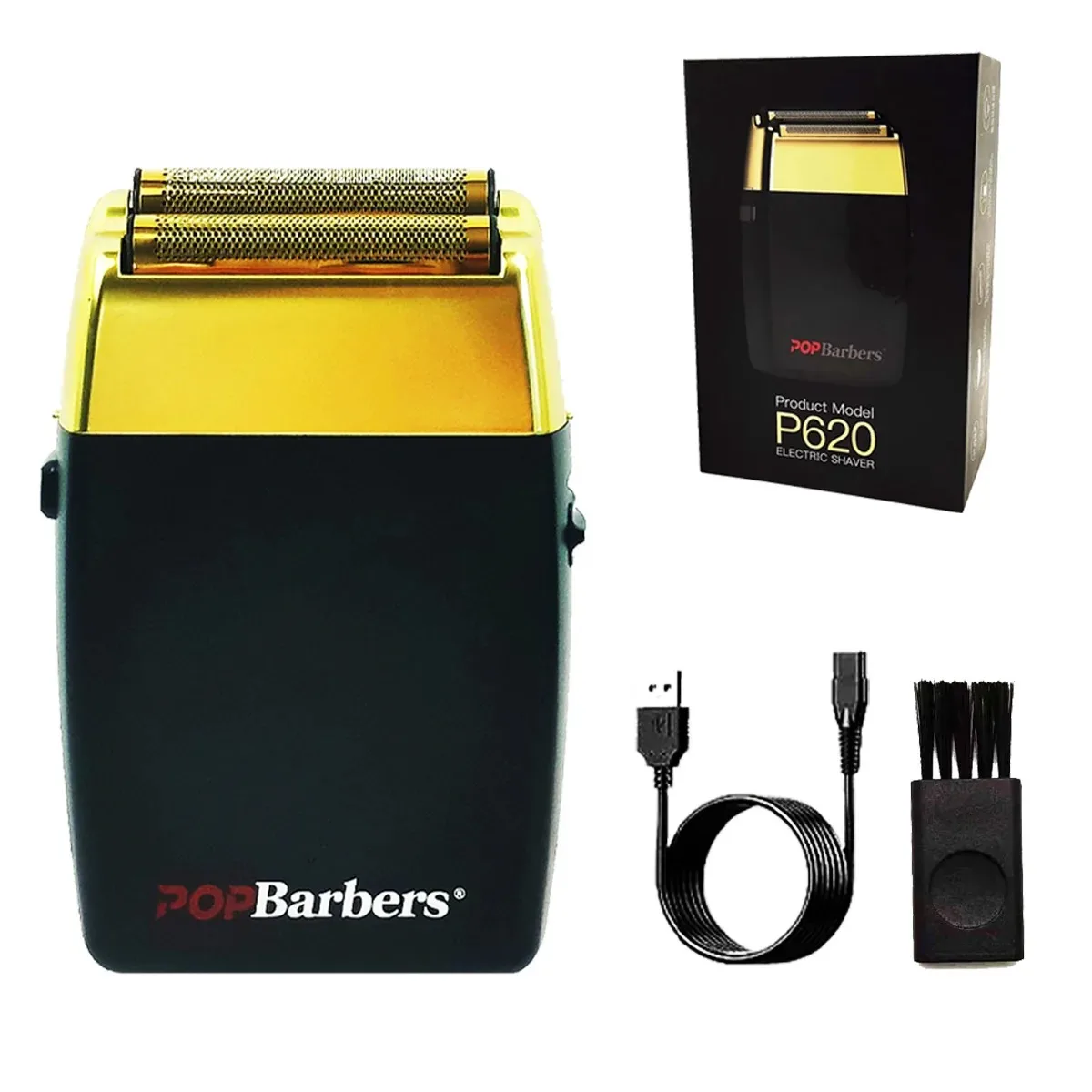 Pop Barbers P600 Professional 9000RPM Oil Head Electric Hair Clippers Golden Oil Gradient Push Man Electric Shaver Hair Trimmer 6