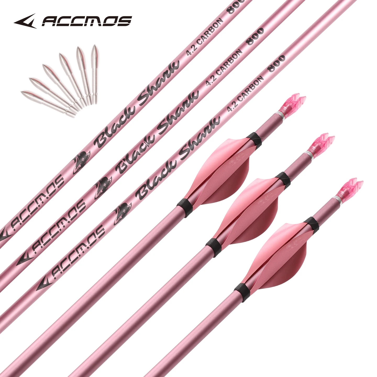 Flèches Carbone Pour Tir à L'arc – Spine 500 – ID 4,2 Mm – Lot De 6 Ou 12