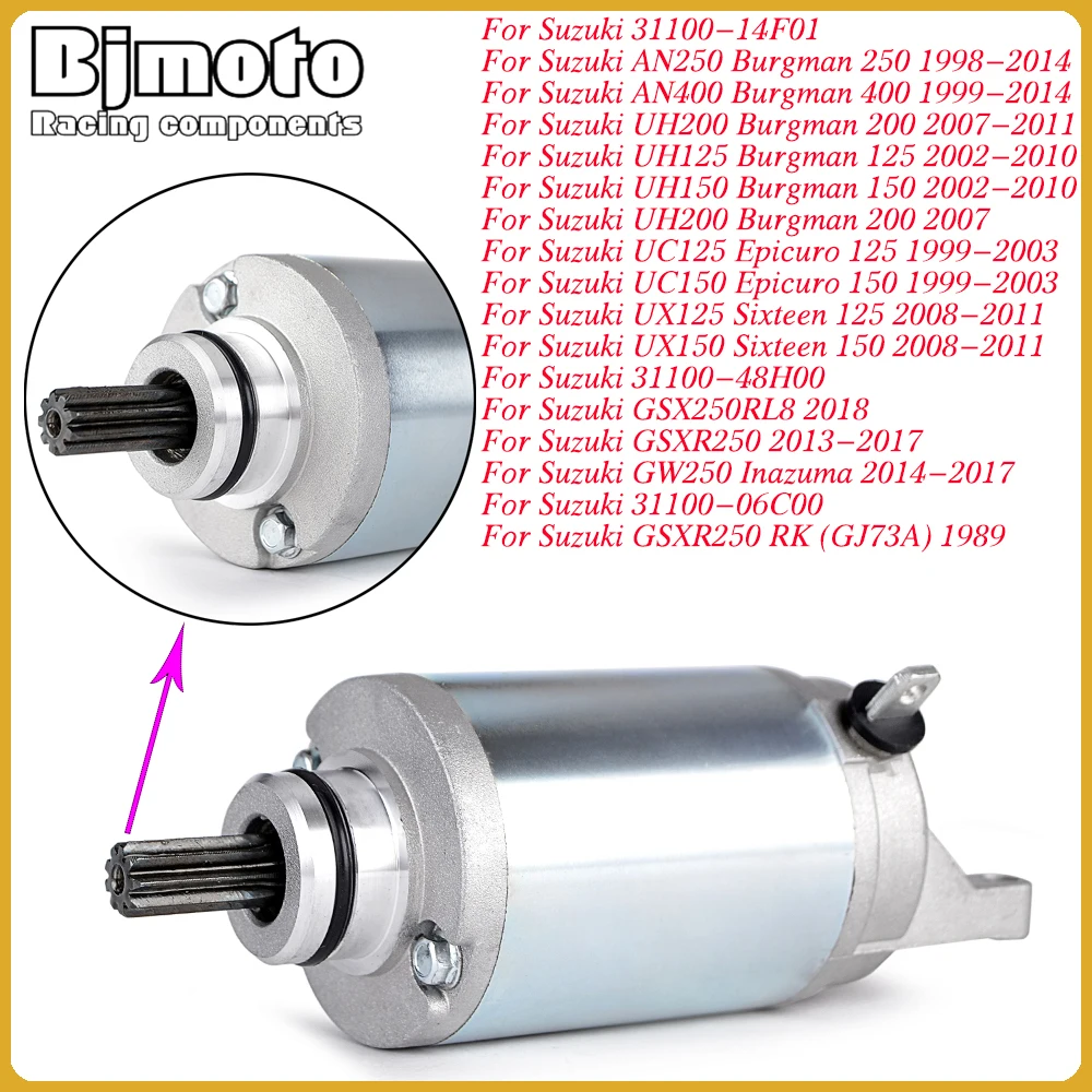 Electrical Starter Motor For Suzuki 31100-14F01 AN 250 Burgman 250 AN400 Burgman 400 UH200 200 UH125 125 AN-250
