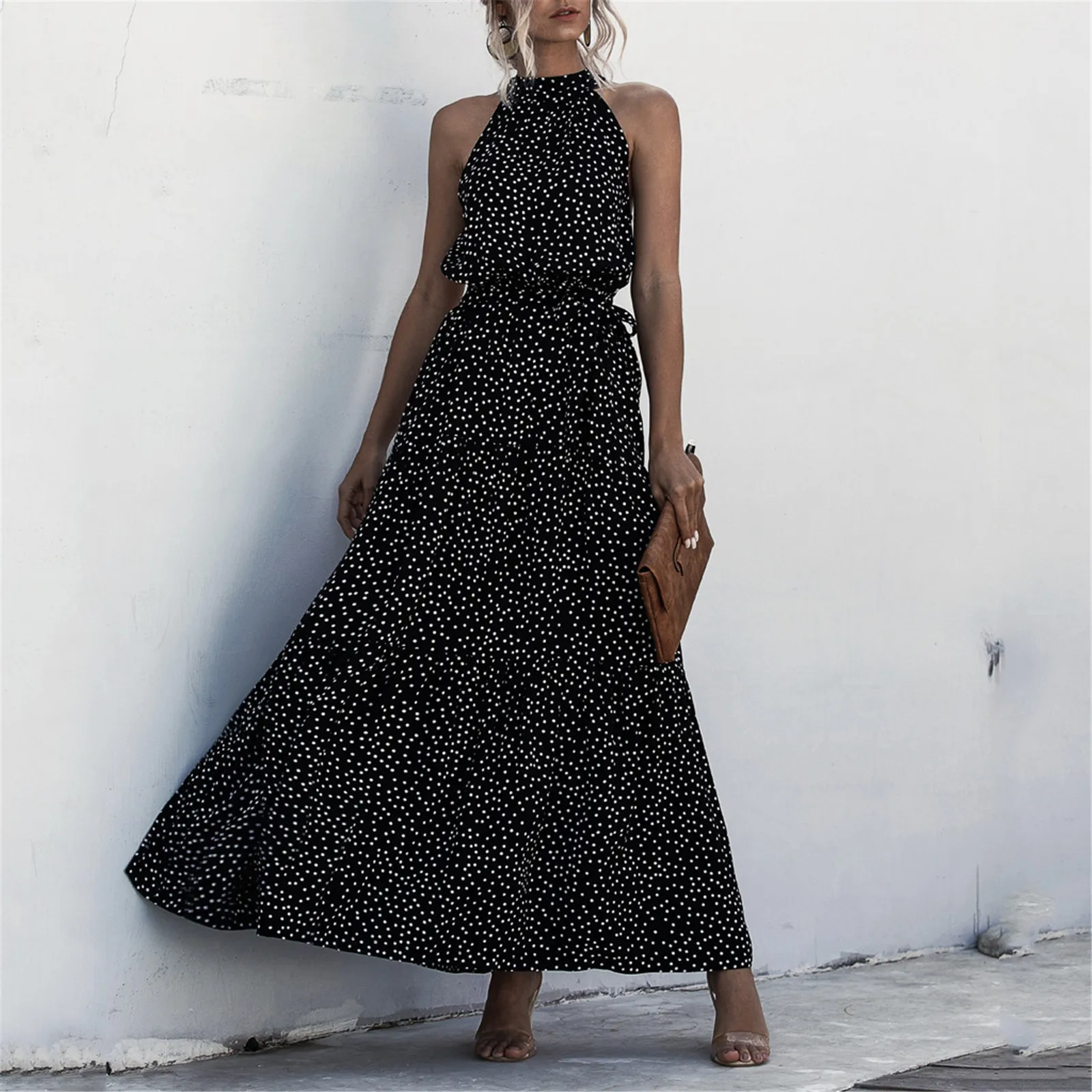 

Evening Dress Beach Summer Dress Print Sundress Long Party Dot&Floral Women Boho Women's Dress Women's Cotton Sundresses