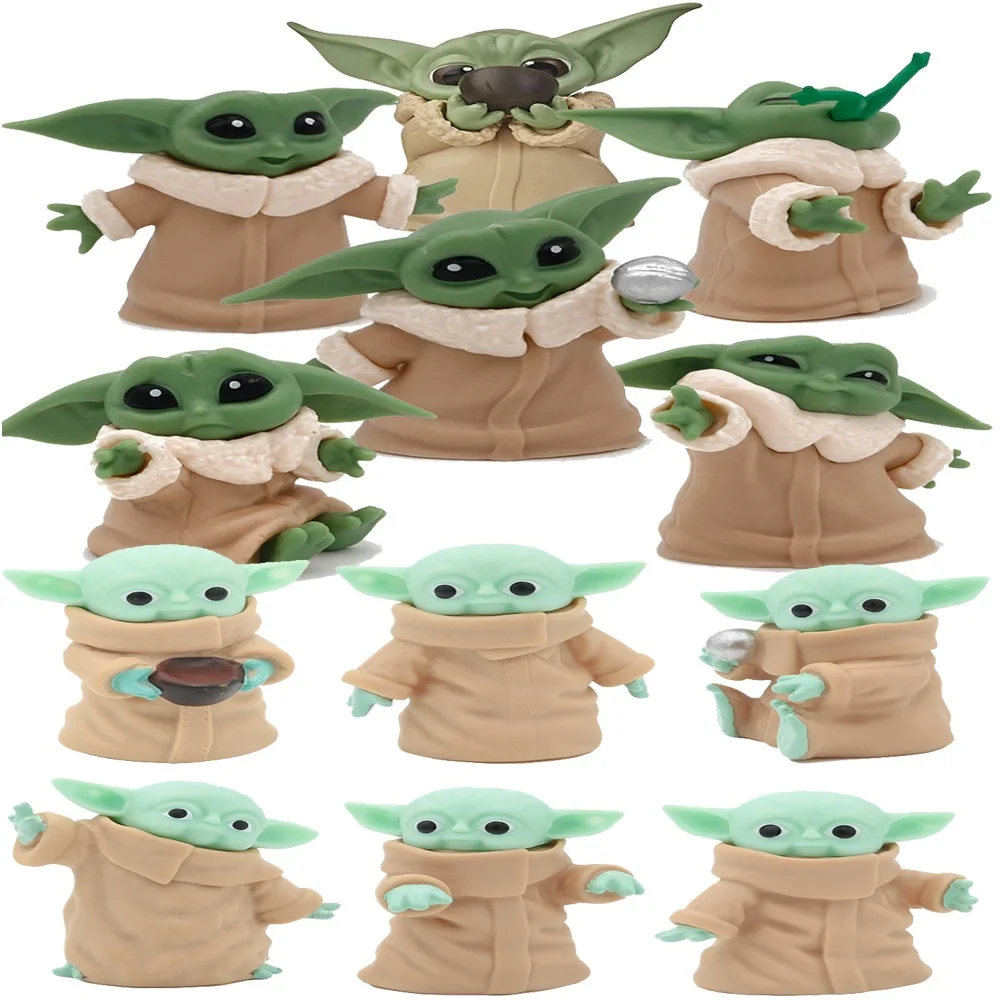 6 Pz/Set Baby Yoda Grogu Mandalorian Action Figure Toys 4.5-7.5Cm Action Toys Star Wars Pvc Action Figures Giocattoli Regali