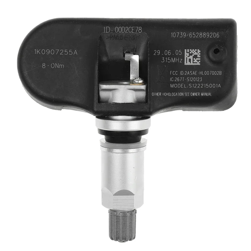 315MHz TPMS 4개 타이어 공기압 모니터링 센서 1K0907255A 아우디 A3 A4 A5 Q5 S3, 폭스바겐 비틀 EOS 골프 스파우겐용