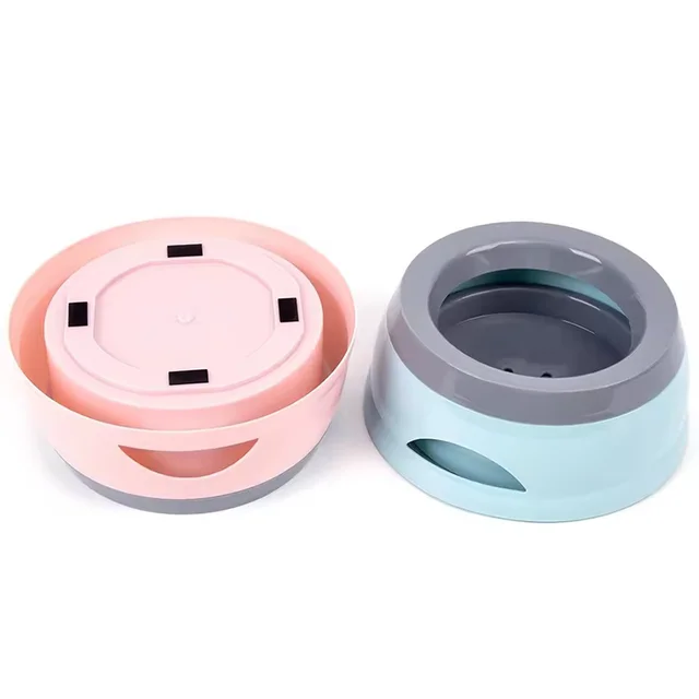 Plastic Anti Spill Dog Bowl for Travel Floating Design Pet Drinking Water Feeder No Wetting Mouth Dog Cat Supplies 6
