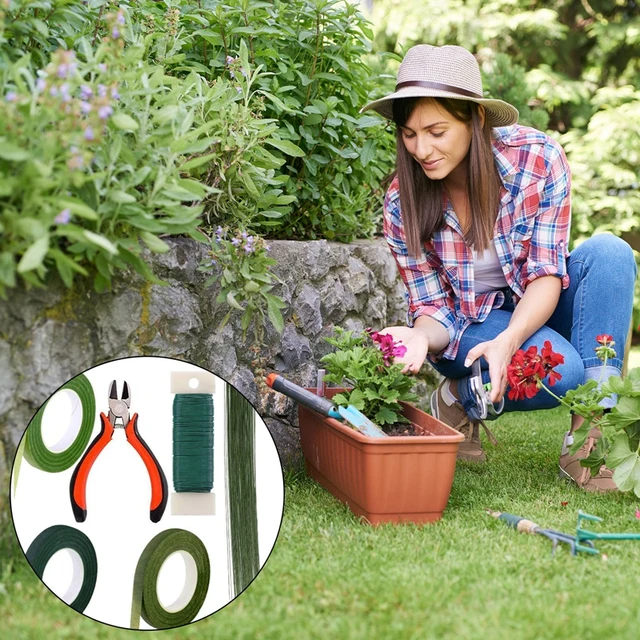 Diy Virágos Elrendezési Szerszámok Kit Virághuzalvágó Olló Kétoldalas Ragasztószalagok Virág Kellékek - Image 6