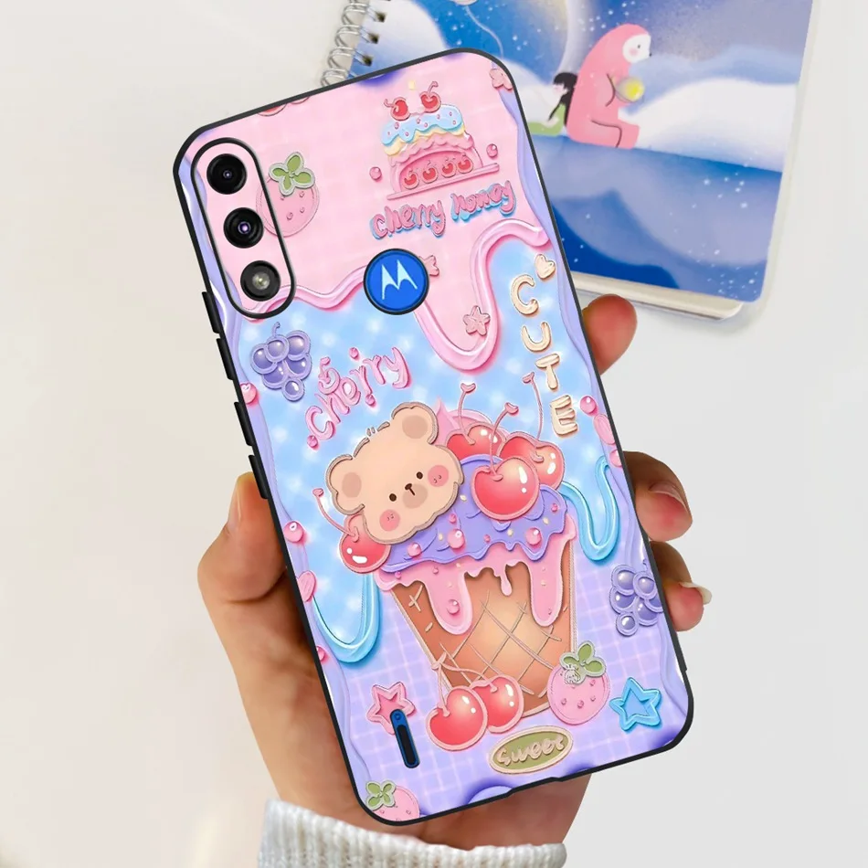 Cute Panda Cartoon Soft TPU Black Silicone Phone Case