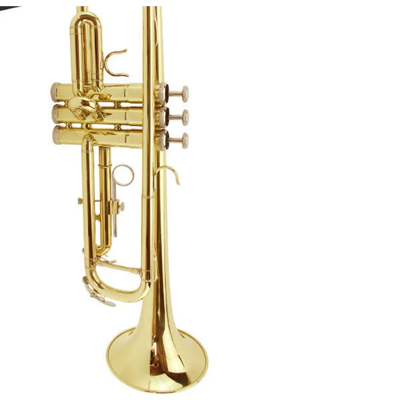 

Bb B flat trumpet igh quality instrument Monel piston MTR-100 with hard case, mouthpiece, cloth and gloves