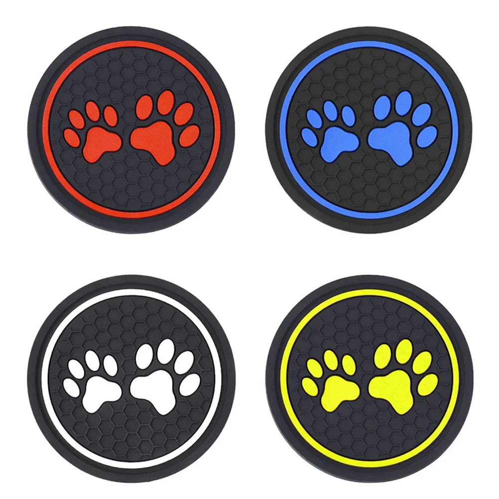 1 Pair Car Coasters Cup Mat Universal Holder Anti Slip Bottle Pad Insert Pads Interior Water Cups Car Accessories