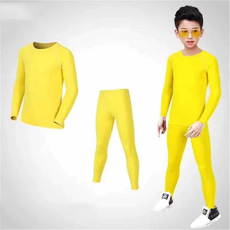 Set da calcio per bambini Bambini Ragazzo Studenti Fitness Basket Corsa Esercizio Allenamento Sport Maglietta da calcio + Legging Pant M08 - immagine 3