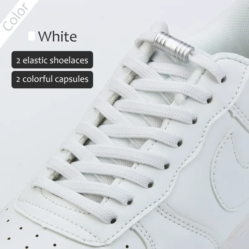 Elastic No-Tie Shoelaces with Metal Lock - Convenient Shoe Lace Solution